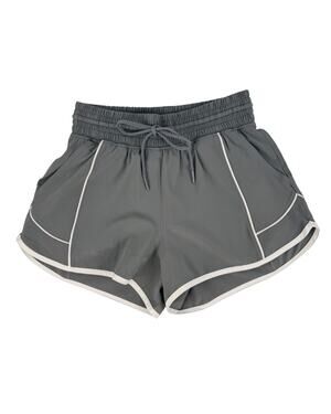 YPB Abercrombie Gray Running Shorts Built In Biker Shorts XS Athletic